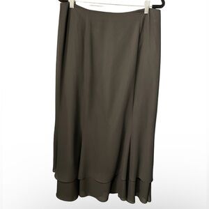 Adrianna Papell Skirts | Dark Mori Formal Midi Trumpet  |Color: Black|Size: 16